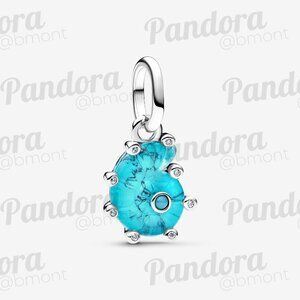 Pandora Blue Murano Glass Sea Snail Dangle Charm